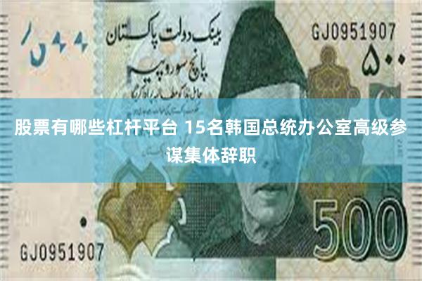 股票有哪些杠杆平台 15名韩国总统办公室高级参谋集体辞职
